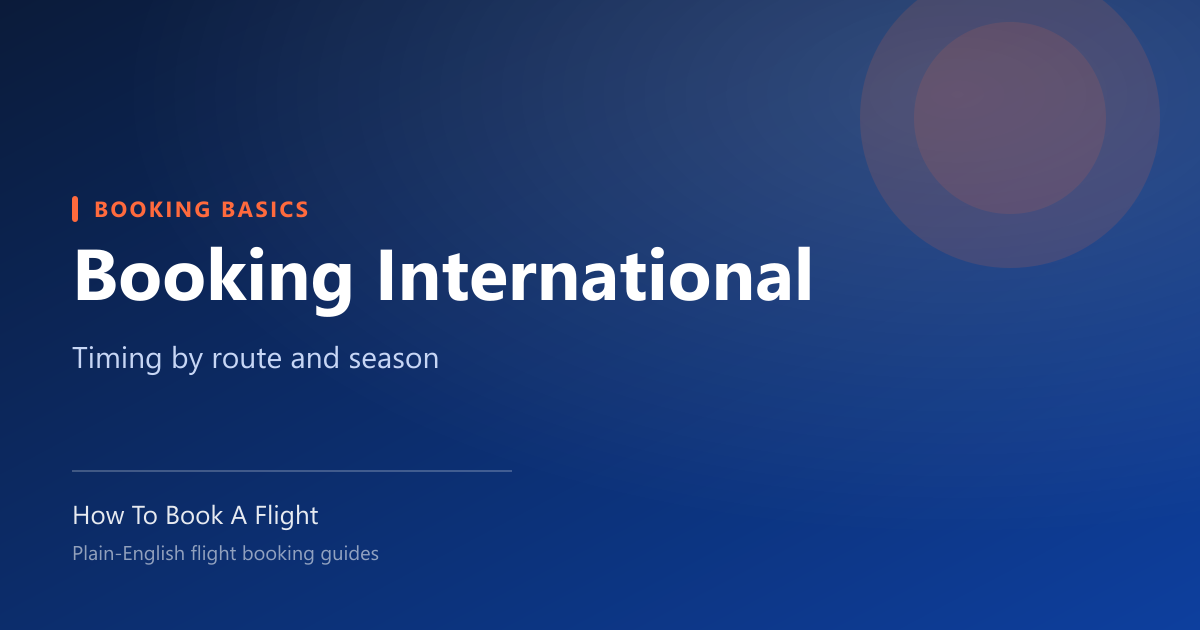 How Far in Advance to Book International Flights